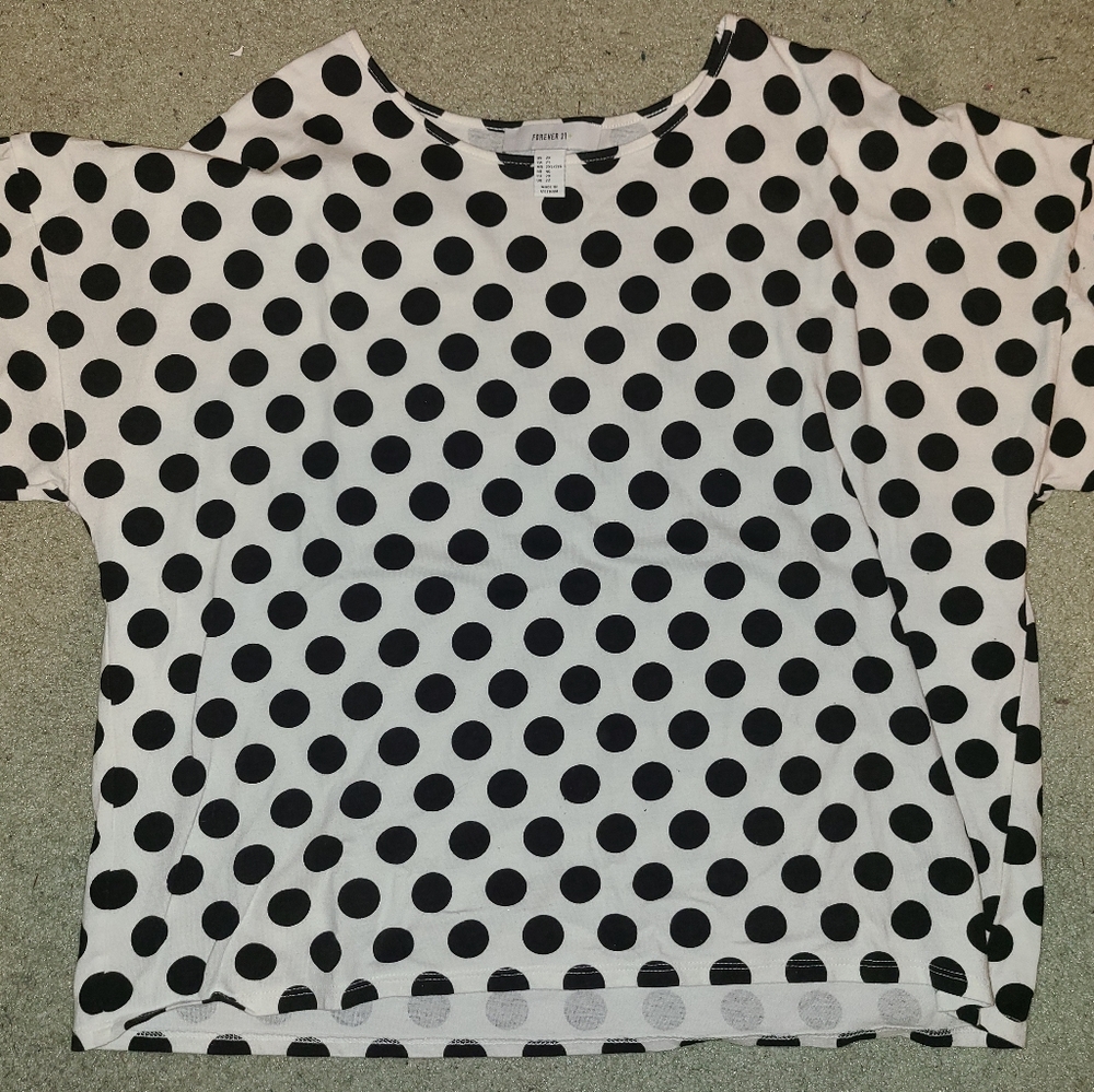Polka dot crop top